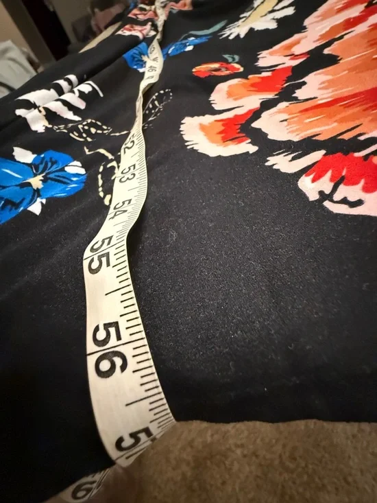 Agnes & Dora Black Maxi Dress with Red, Blue & Cream Floral Print - Picture 7 of 9